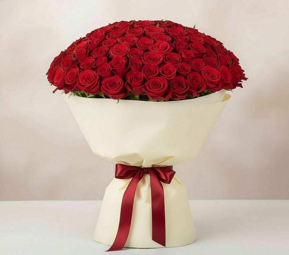 Букет 101 Красная роза Милано в Петровском