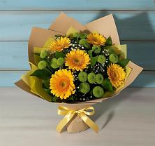 Букет цветов из:  Герберы и Хризантемы #REPLACE_PRED# Петровском
