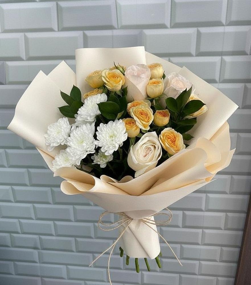 Букет цветов из: Розы и Хризантемы в Петровском