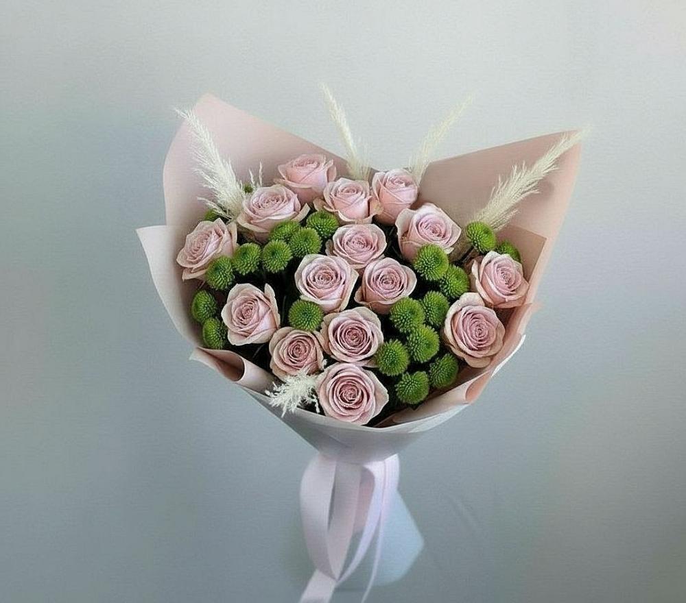 Букет цветов из: Розы и Хризантемы в Петровском