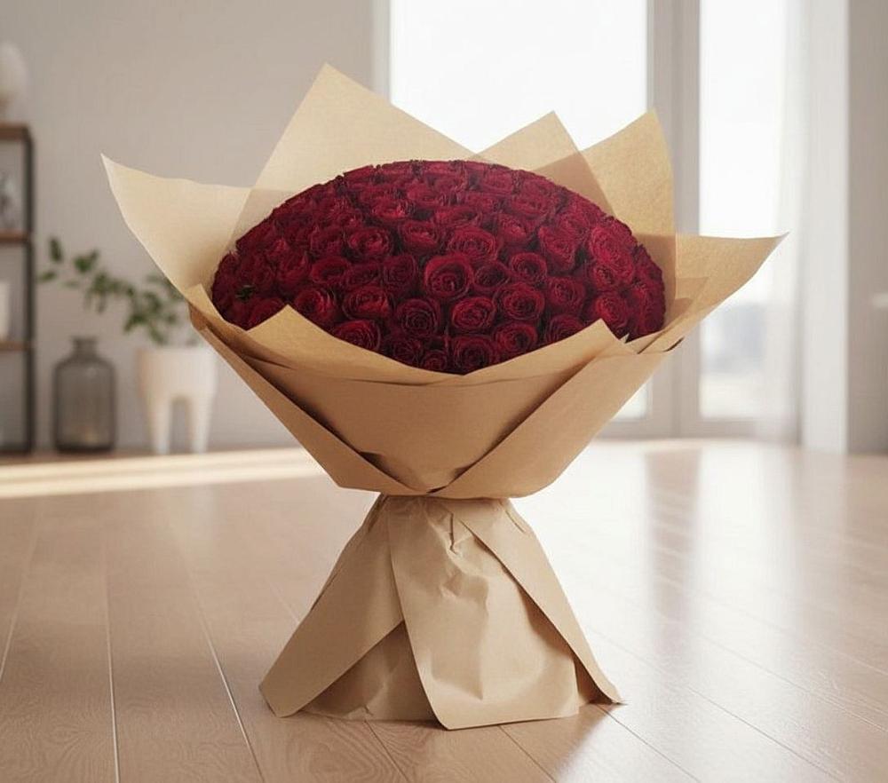 Букет 101 Красная роза в Петровском