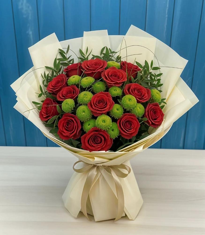 Букет цветов из: Розы и Хризантемы в Петровском