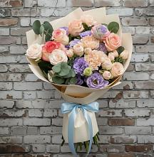 Букет Феерия #REPLACE_PRED# Петровском Букет цветов из:  Розы, Лизиантусы и Гвоздики #REPLACE_PRED# Петровском